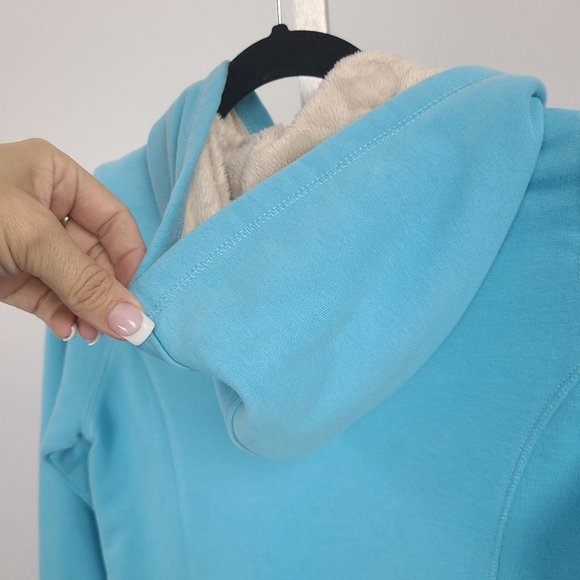 L.L. Bean Boys Blue Cotton Hoodie Size M 10-12 - Picture 3 of 10